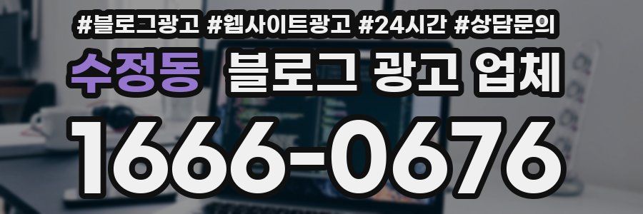 수정동 블로그 광고 업체