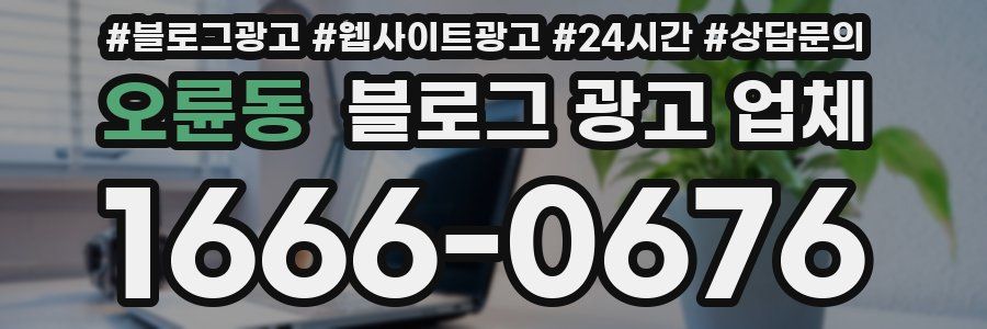 오륜동 블로그 광고 업체