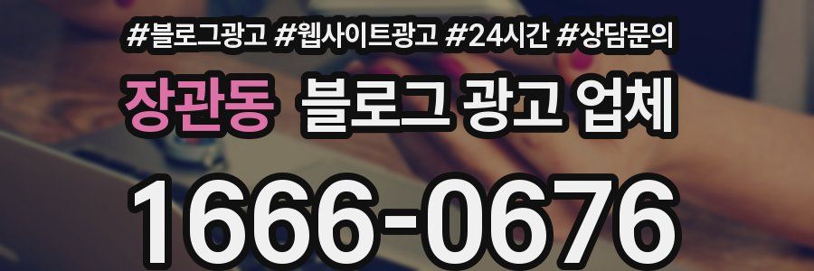 장관동 블로그 광고 업체