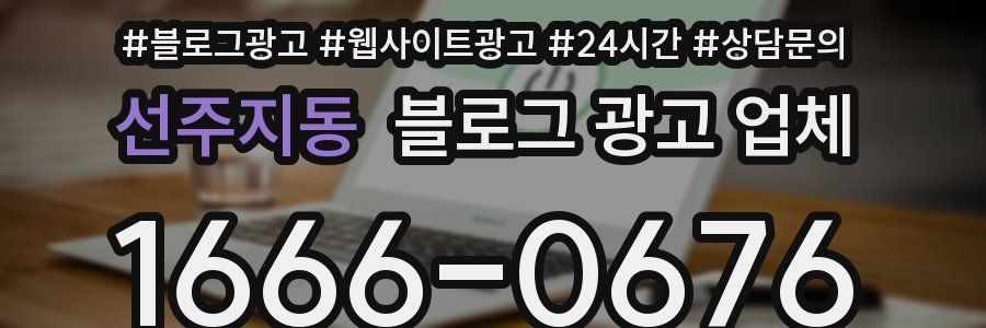 선주지동 블로그 광고 업체