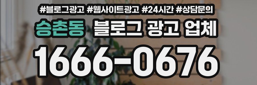 승촌동 블로그 광고 업체
