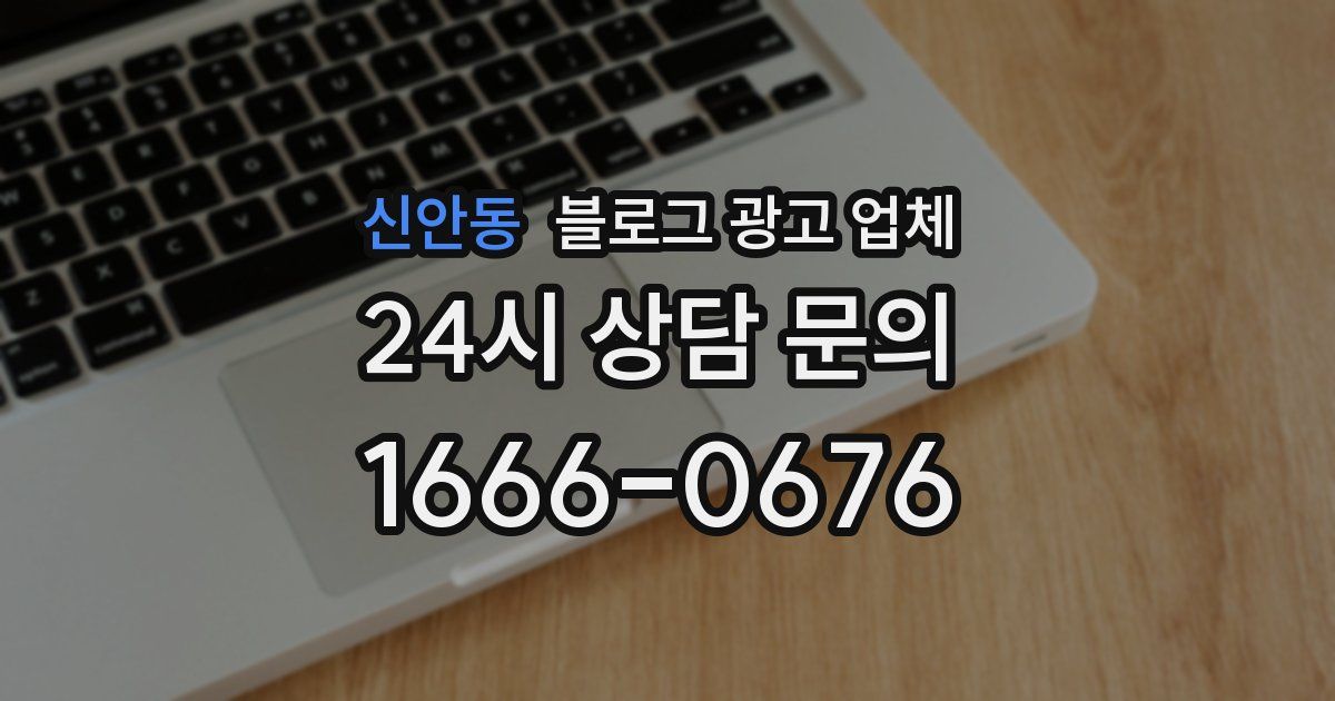 신안동 블로그 광고 업체