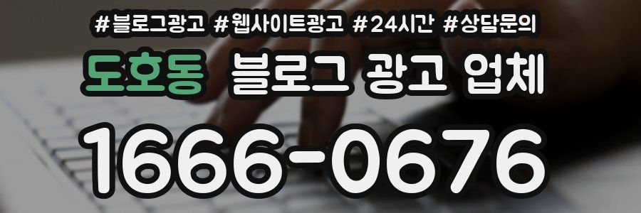 도호동 블로그 광고 업체