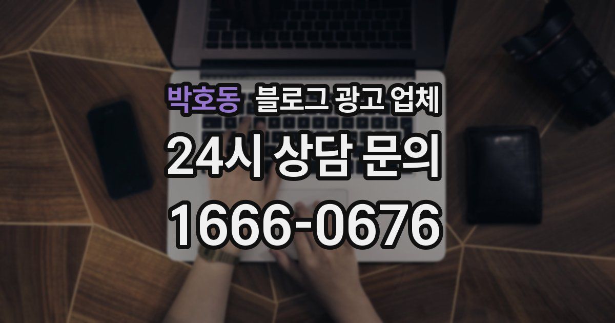 박호동 블로그 광고 업체