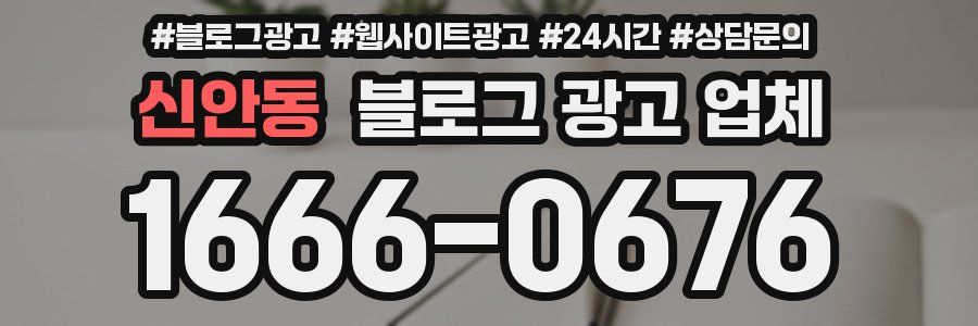 신안동 블로그 광고 업체