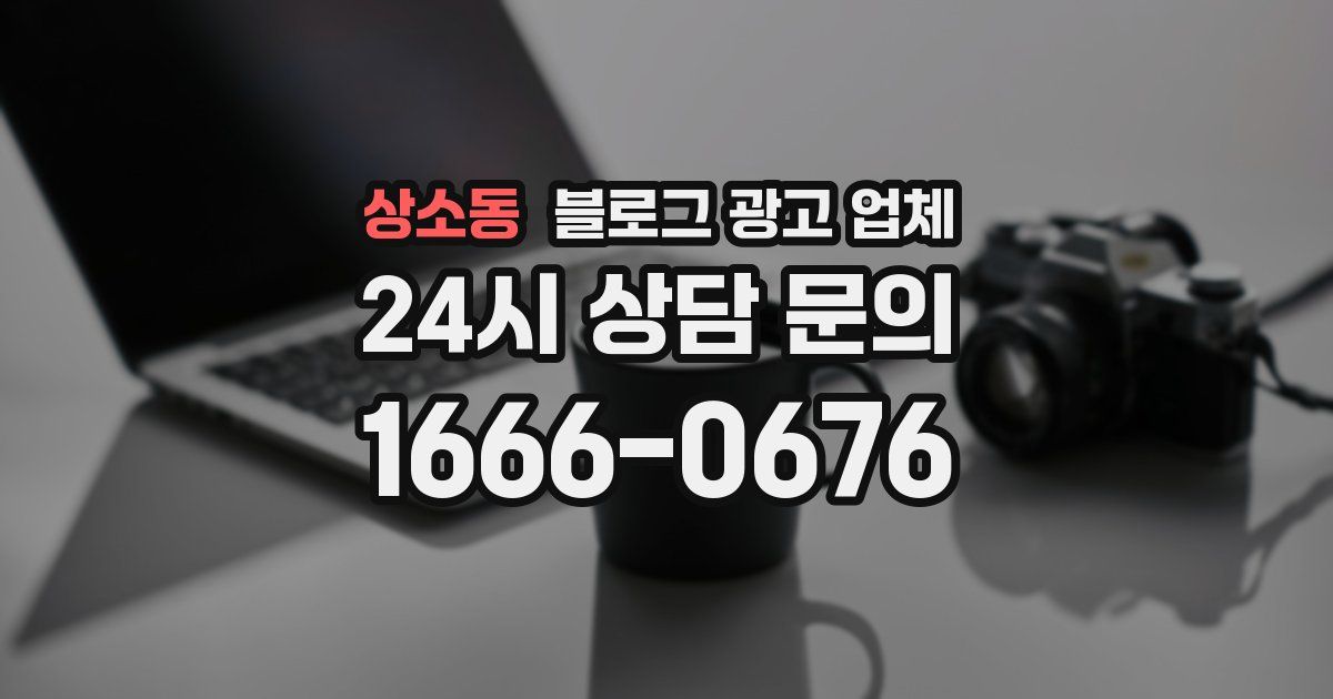 상소동 블로그 광고 업체