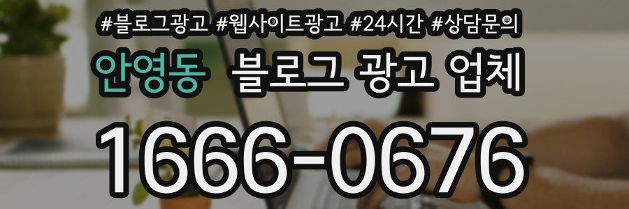 안영동 블로그 광고 업체