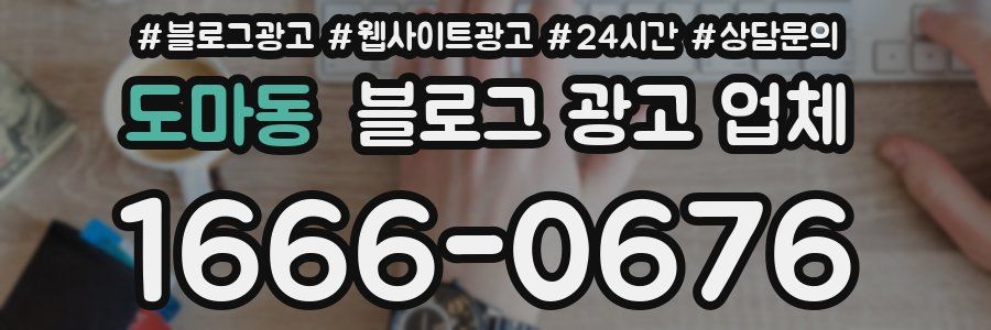 도마동 블로그 광고 업체