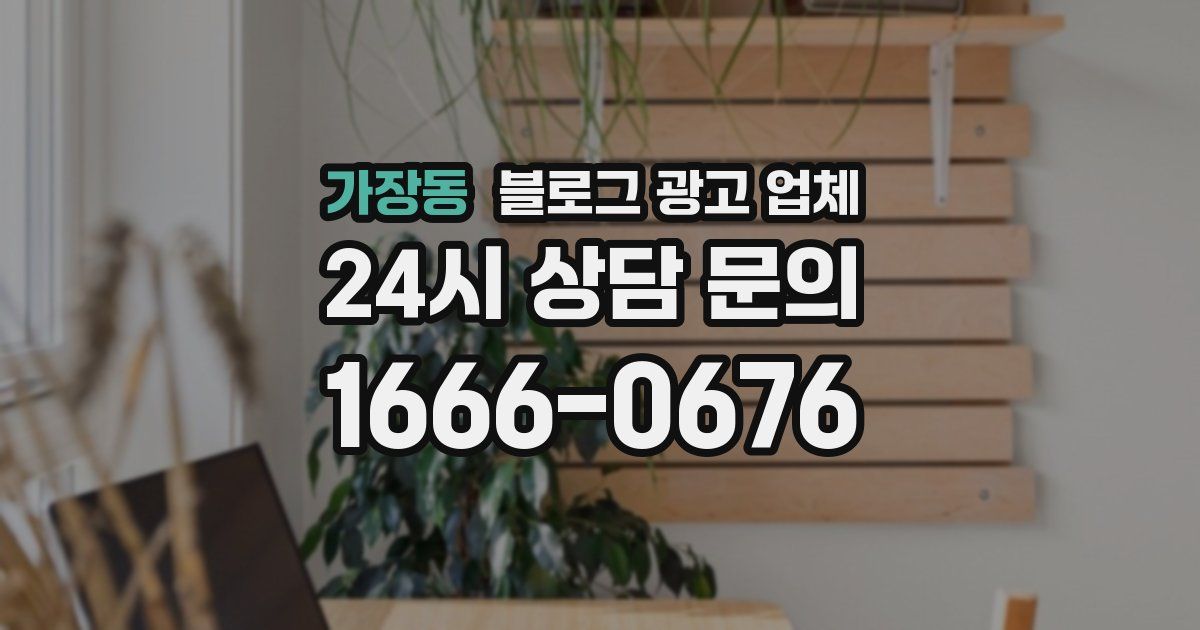가장동 블로그 광고 업체