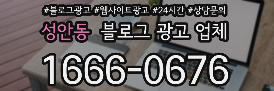 성안동 블로그 광고 업체