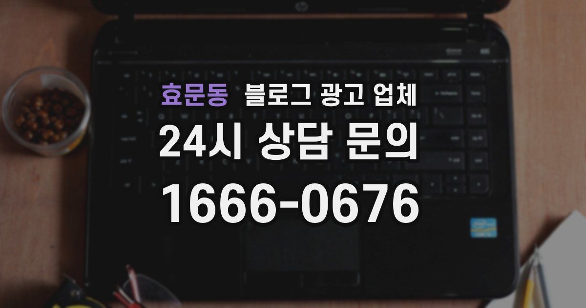 효문동 블로그 광고 업체