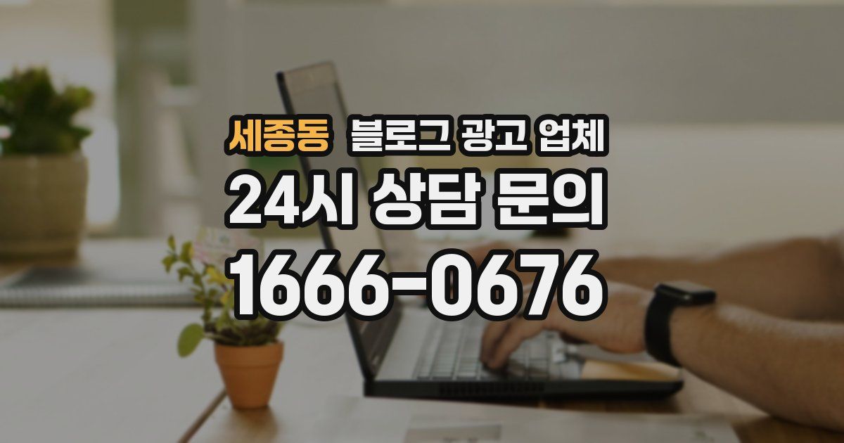 세종동 블로그 광고 업체