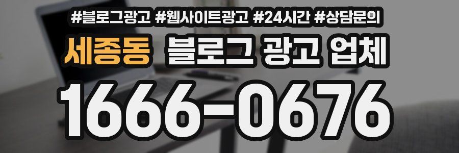 세종동 블로그 광고 업체