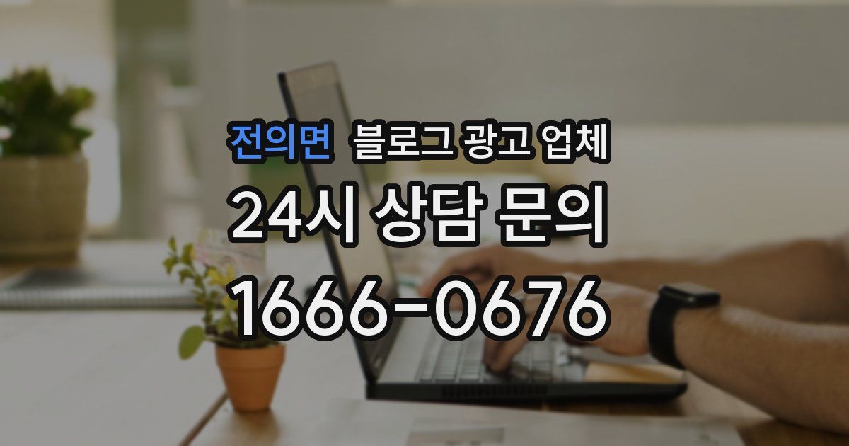 전의면 블로그 광고 업체