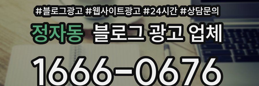정자동 블로그 광고 업체