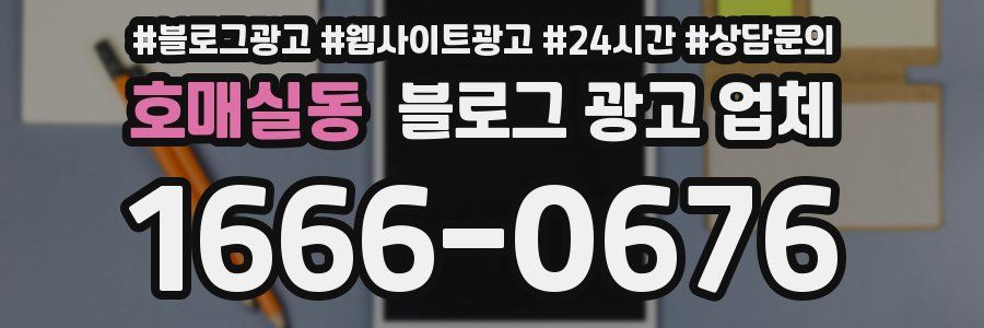 호매실동 블로그 광고 업체
