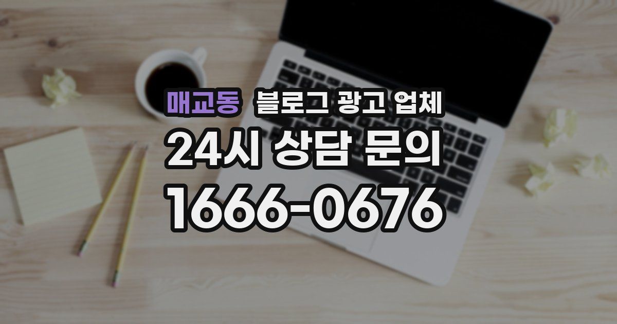 매교동 블로그 광고 업체