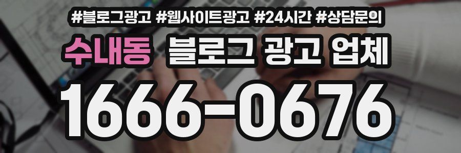 수내동 블로그 광고 업체