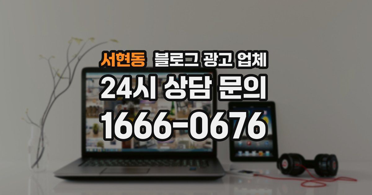 서현동 블로그 광고 업체