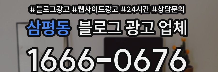 삼평동 블로그 광고 업체