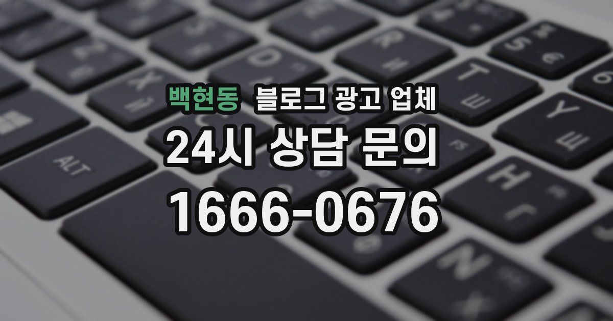 백현동 블로그 광고 업체