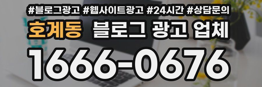 호계동 블로그 광고 업체