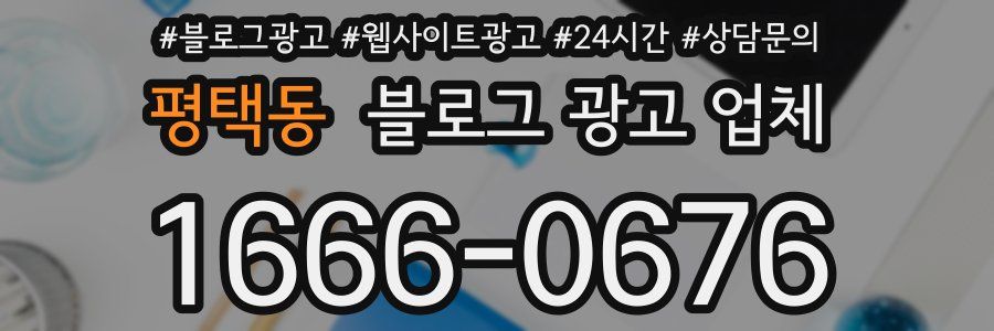 평택동 블로그 광고 업체