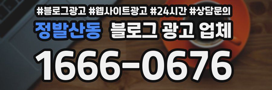 정발산동 블로그 광고 업체