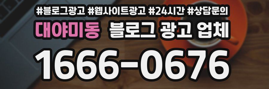 대야미동 블로그 광고 업체