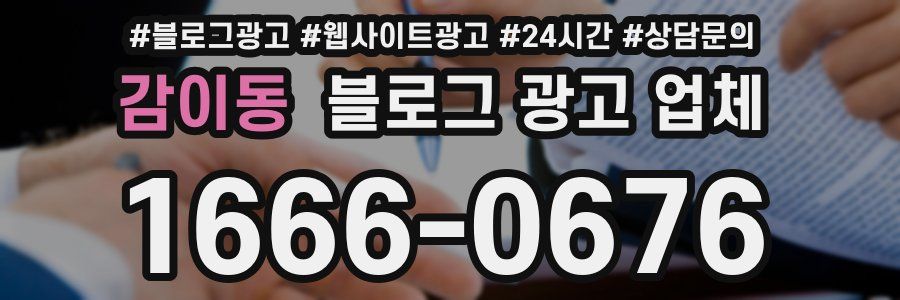 감이동 블로그 광고 업체