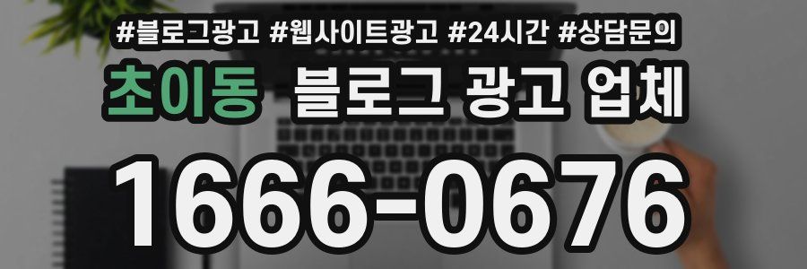 초이동 블로그 광고 업체