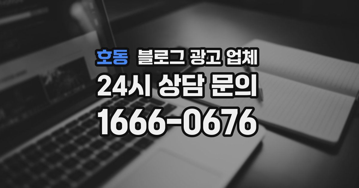 호동 블로그 광고 업체