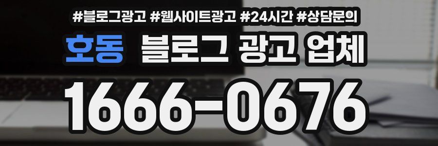 호동 블로그 광고 업체