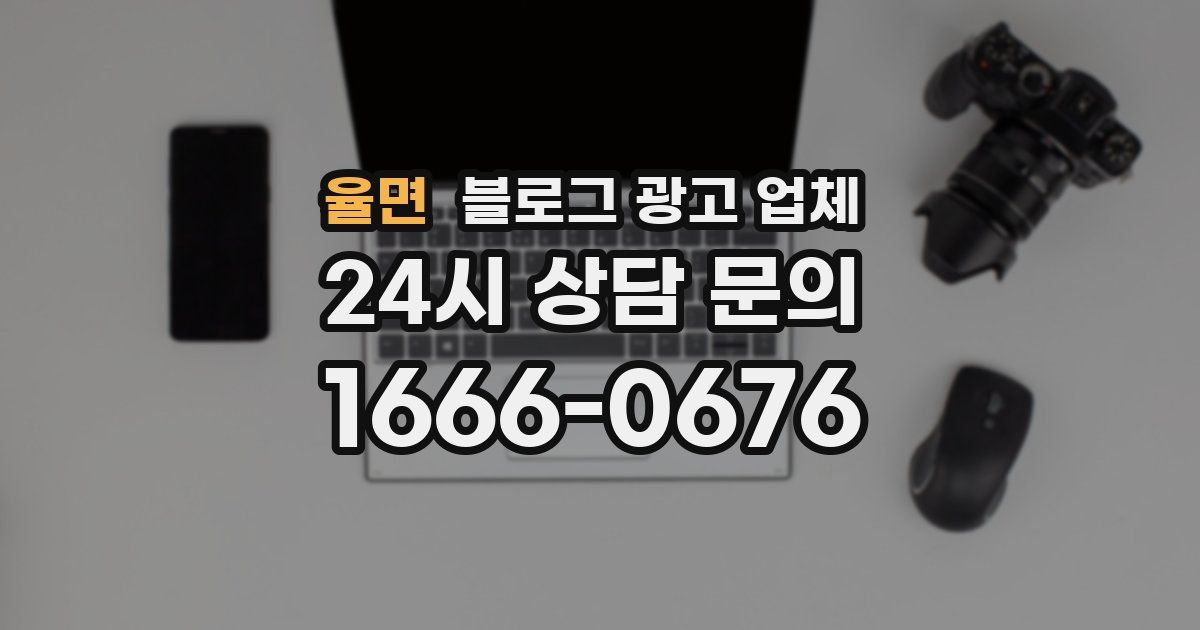 율면 블로그 광고 업체