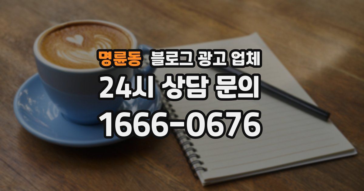 명륜동 블로그 광고 업체