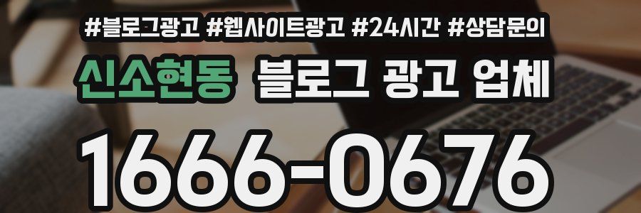 신소현동 블로그 광고 업체
