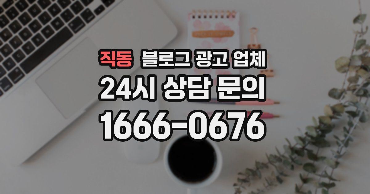 직동 블로그 광고 업체