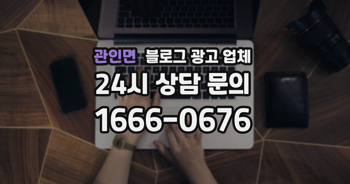 관인면 블로그 광고 업체