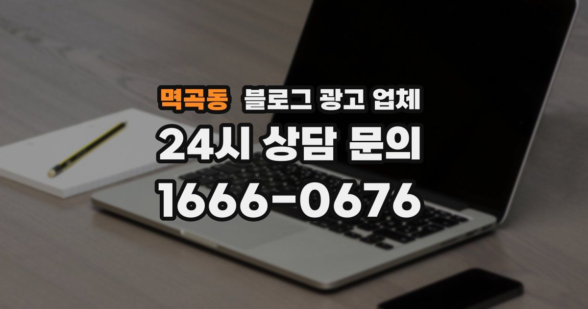 멱곡동 블로그 광고 업체