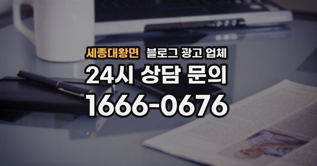 세종대왕면 블로그 광고 업체