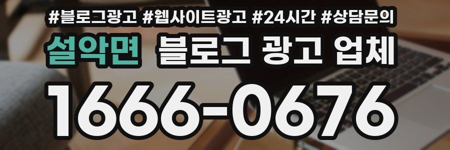설악면 블로그 광고 업체