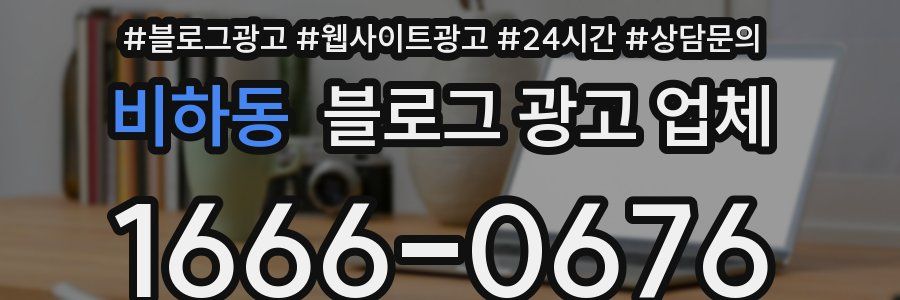 비하동 블로그 광고 업체