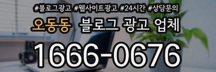 오동동 블로그 광고 업체