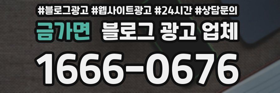금가면 블로그 광고 업체