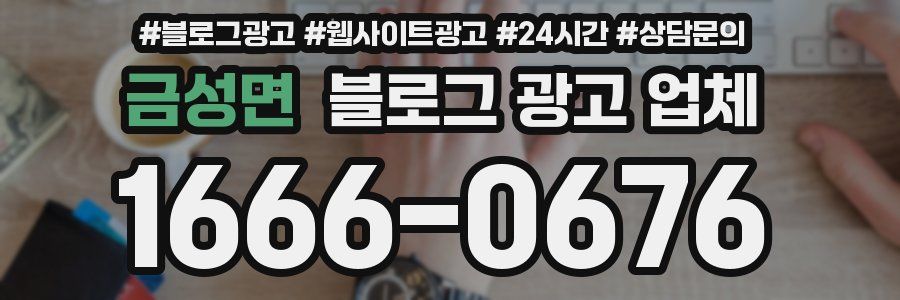 금성면 블로그 광고 업체