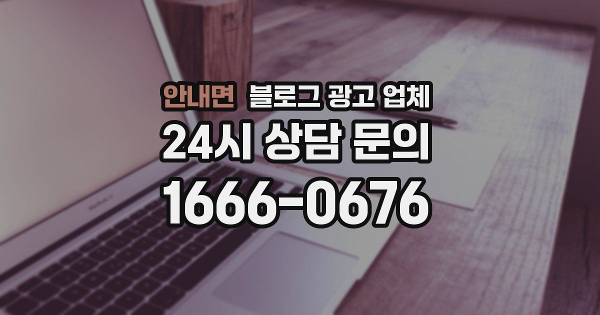 안내면 블로그 광고 업체