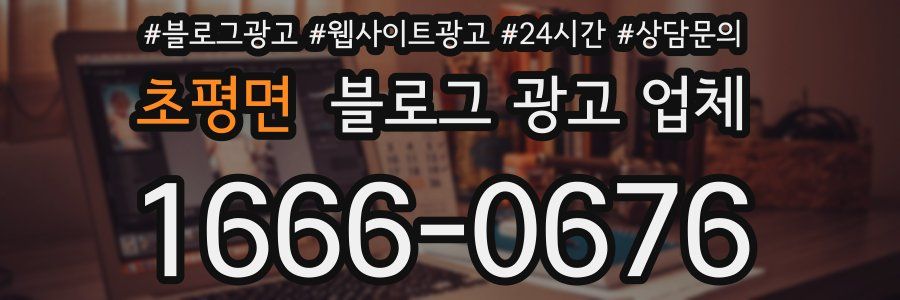 초평면 블로그 광고 업체