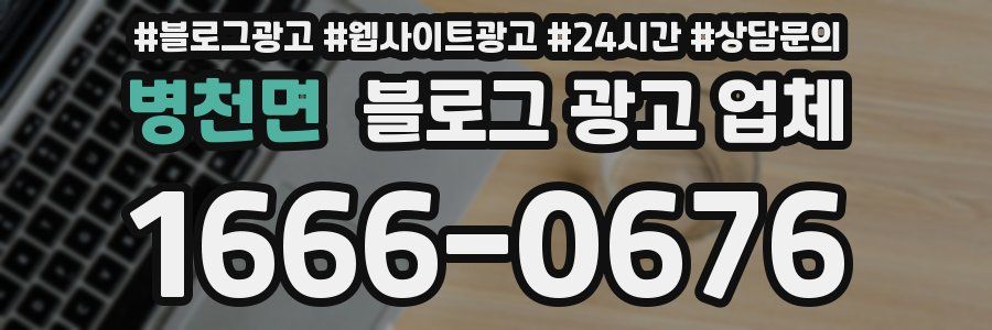 병천면 블로그 광고 업체