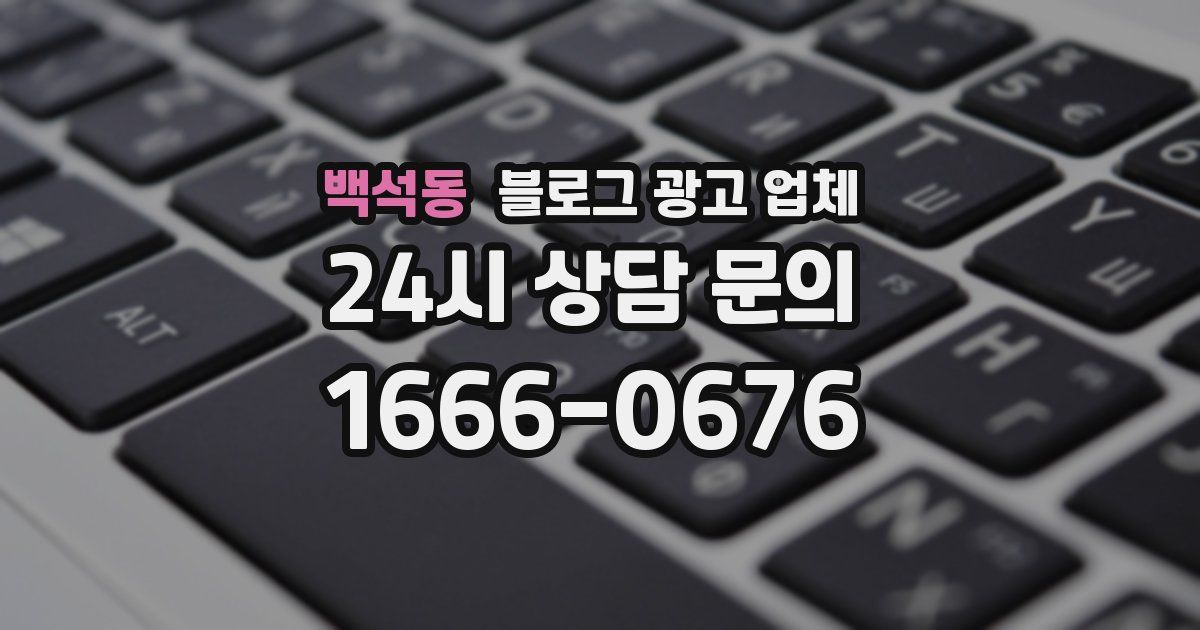 백석동 블로그 광고 업체