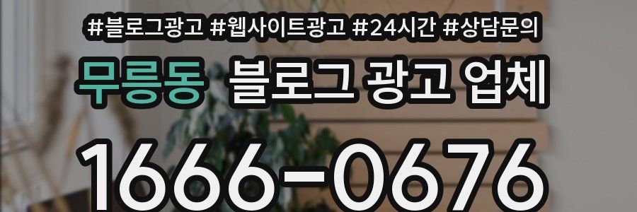 무릉동 블로그 광고 업체